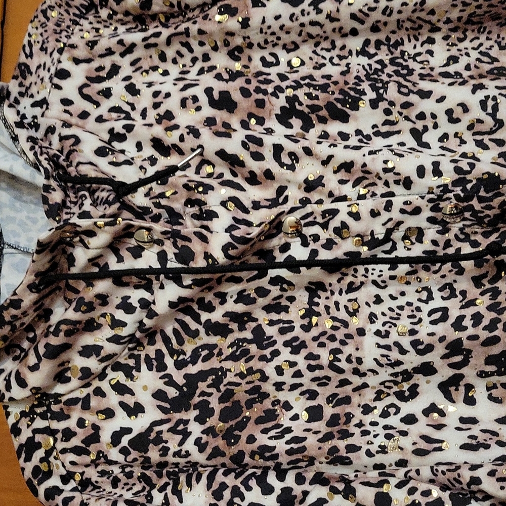 Button Leopard Jacket-Light Weight - Picture 2 of 3